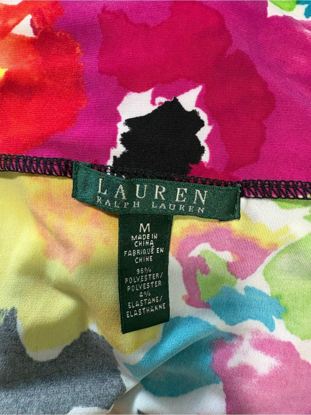 Lauren Ralph Lauren Black Strapless Floral Maxi Dress with Bright Blooms - Picture 13 of 13